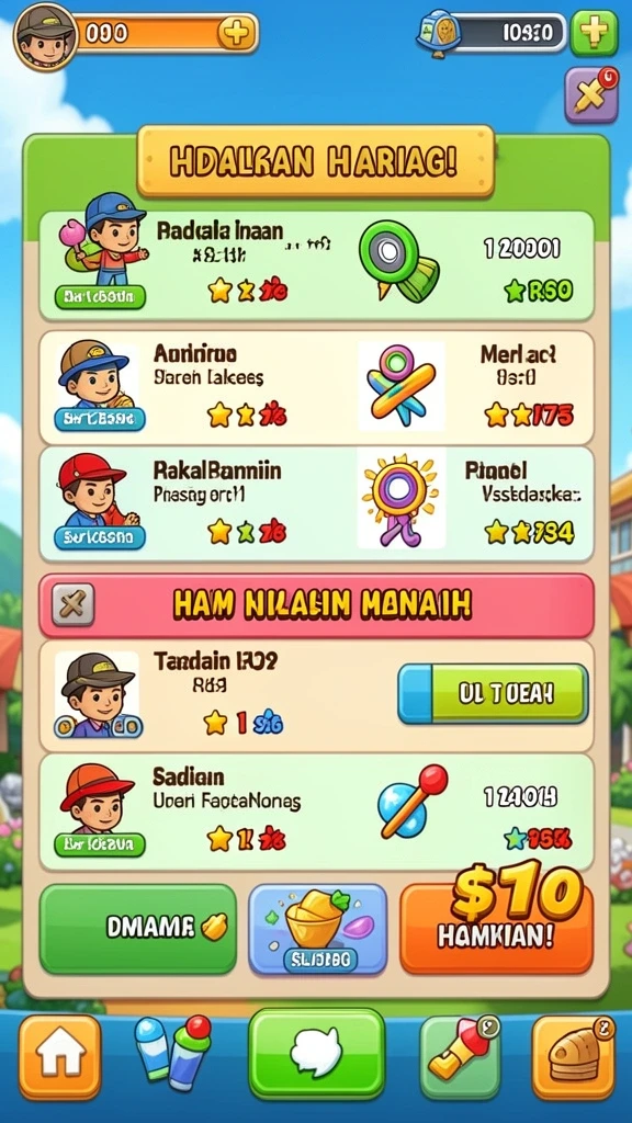 Tampilan antarmuka yang menarik dan intuitif.