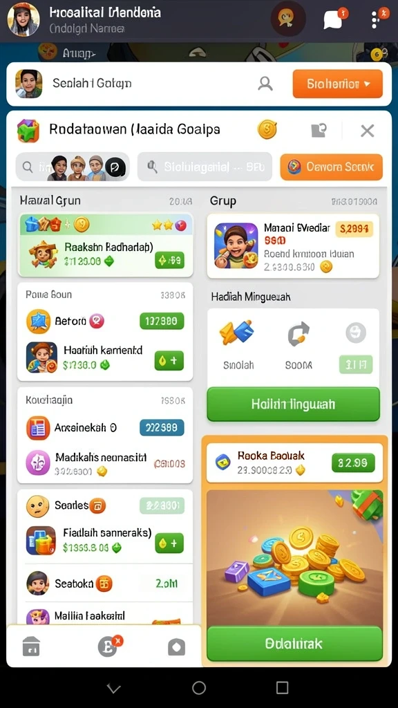 Karakter-karakter lucu yang bisa dipilih.