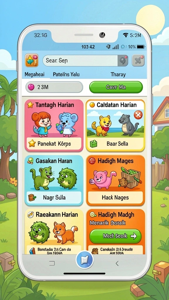 Tangkapan layar menampilkan peta luas untuk eksplorasi.