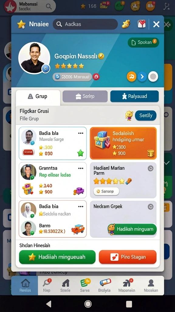 Screenshot menunjukkan fitur pembuatan motif batik oleh pemain.