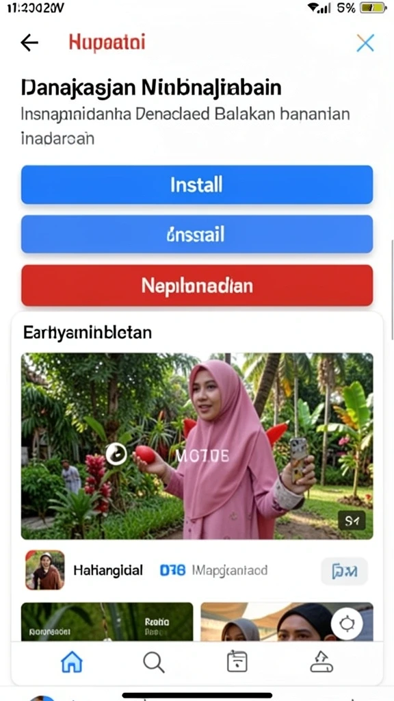 Tangkapan layar menunjukkan pemandangan hutan yang indah.
