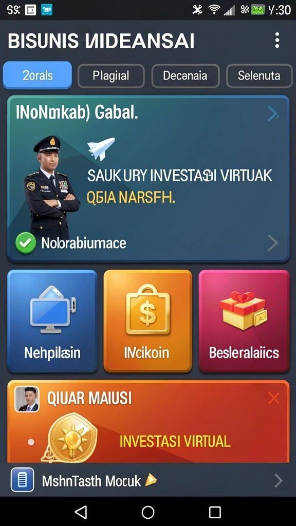 Tampilan awal yang menarik dan mudah dinavigasi.
