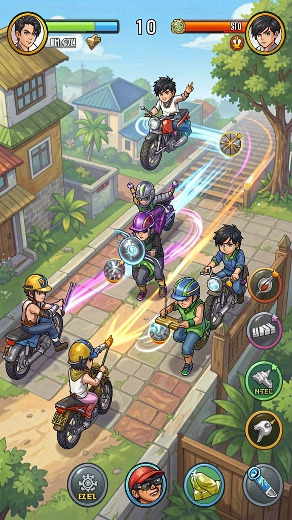 Tampilan level yang penuh warna dan detail.