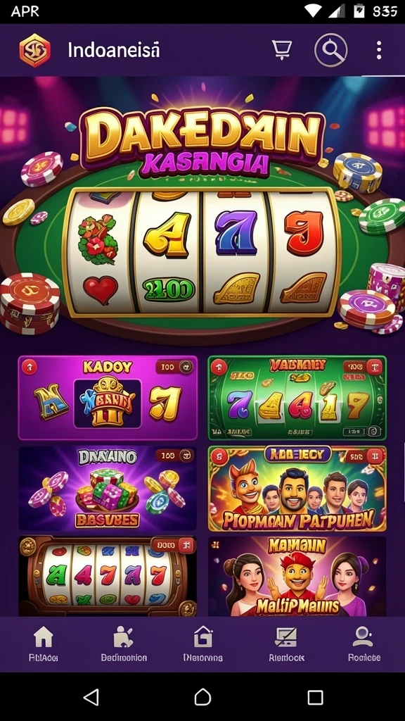 Menu interaktif KEREN77 yang memudahkan navigasi.