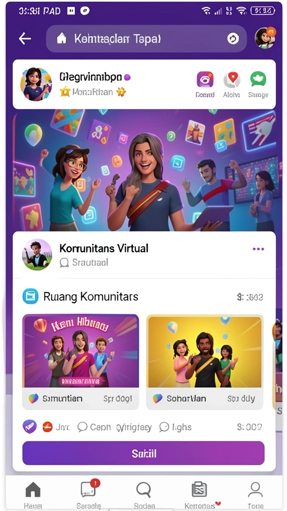 Tampilan awal permainan yang menarik dan interaktif.