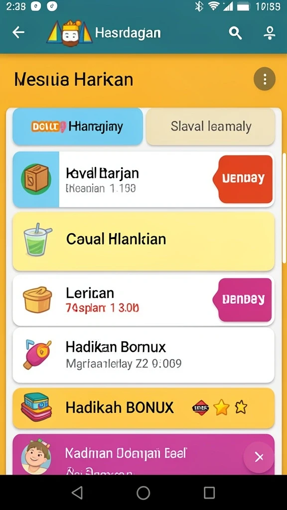 Tampilan antarmuka yang menarik dan user-friendly.