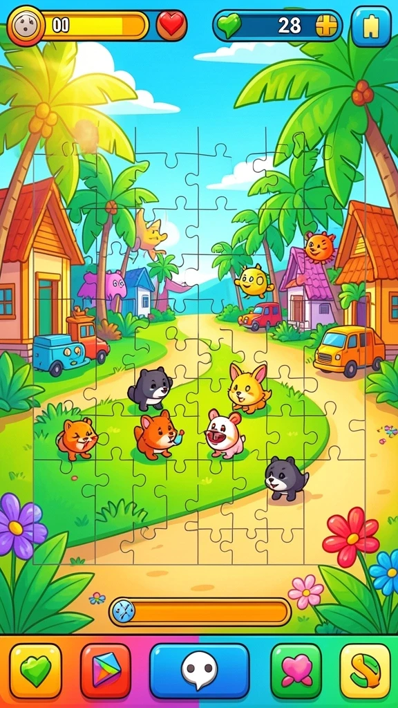 Tampilan awal yang menarik dan penuh warna.